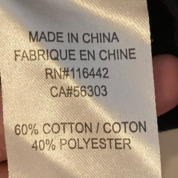 A. Lab Men's Black Daisy Patch/Striped Short Sleeve T Shirt - Size M - Picture 5 of 7